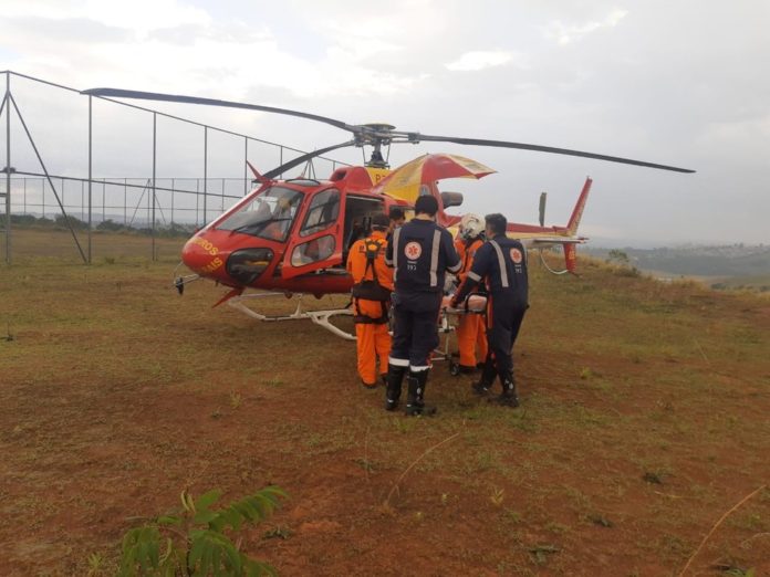 Bebê de 1 ano tem 30% do corpo queimado em acidente com água quente em Varginha (MG) — Foto: Corpo de Bombeiros