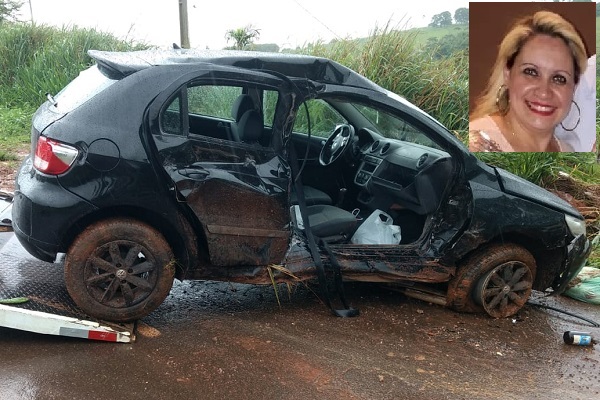 Mulher de 41 anos morre após carro bater em caçamba na rodovia AMG-1540