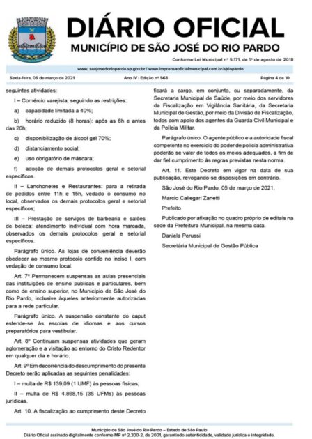 Prefeito divulga Plano Rio Pardo de contenção ao Coronavírus