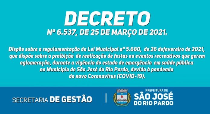 Prefeitura Municipal endurece medidas restritivas de combate às aglomerações