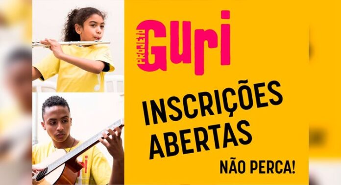 Projeto Guri está com inscrições abertas para crianças, adolescentes e jovens até o dia 4 de abril