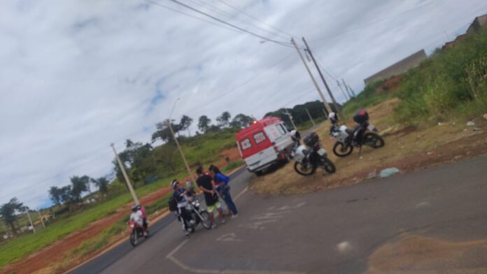 Motociclista fica gravemente ferido em acidente de motos na Vicinal do Venerando