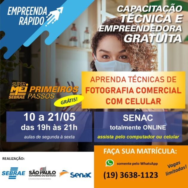 Sebrae e Senac promoverão dois cursos online 