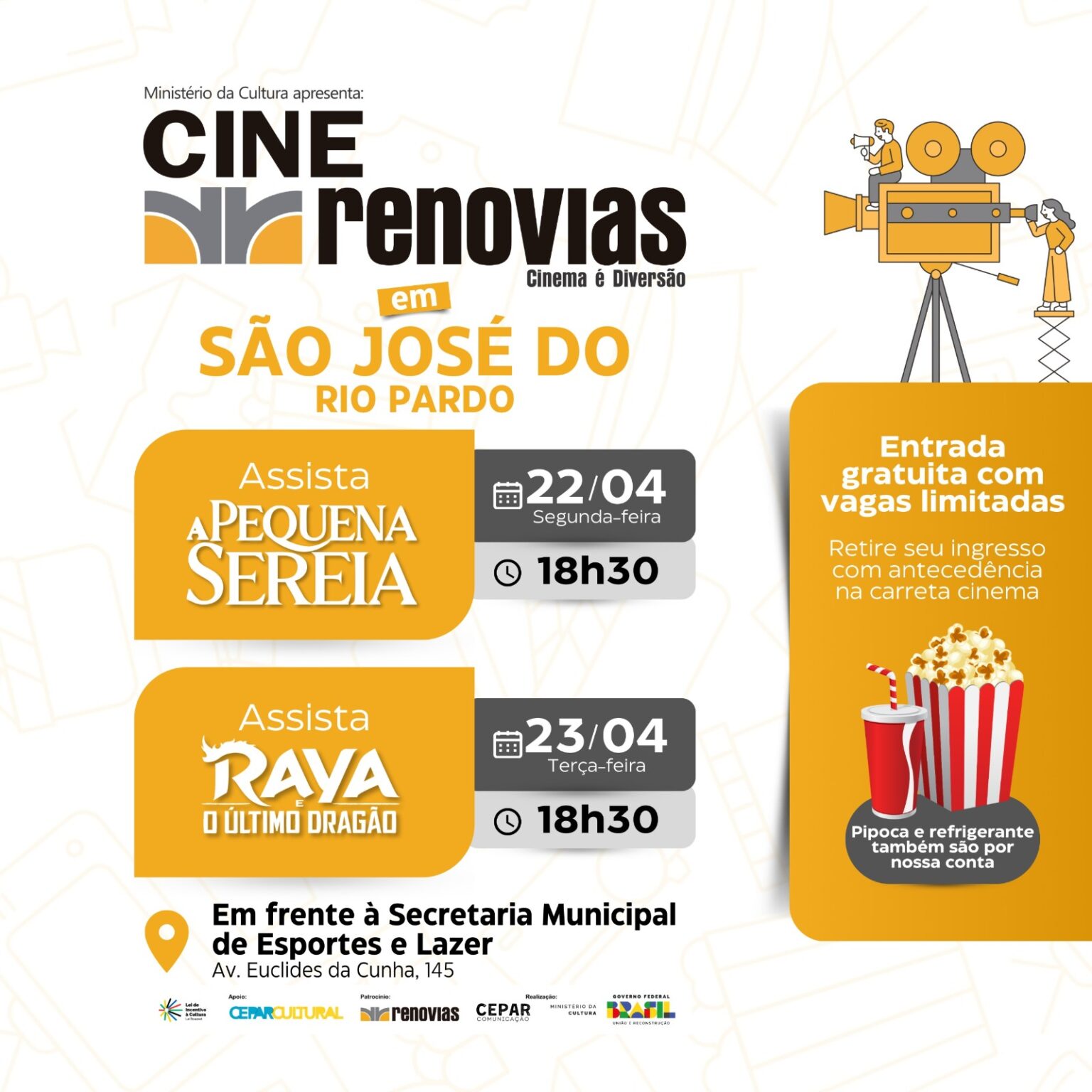 São José do Rio Pardo recebe o Cine Renovias no pátio do Ginásio do ...